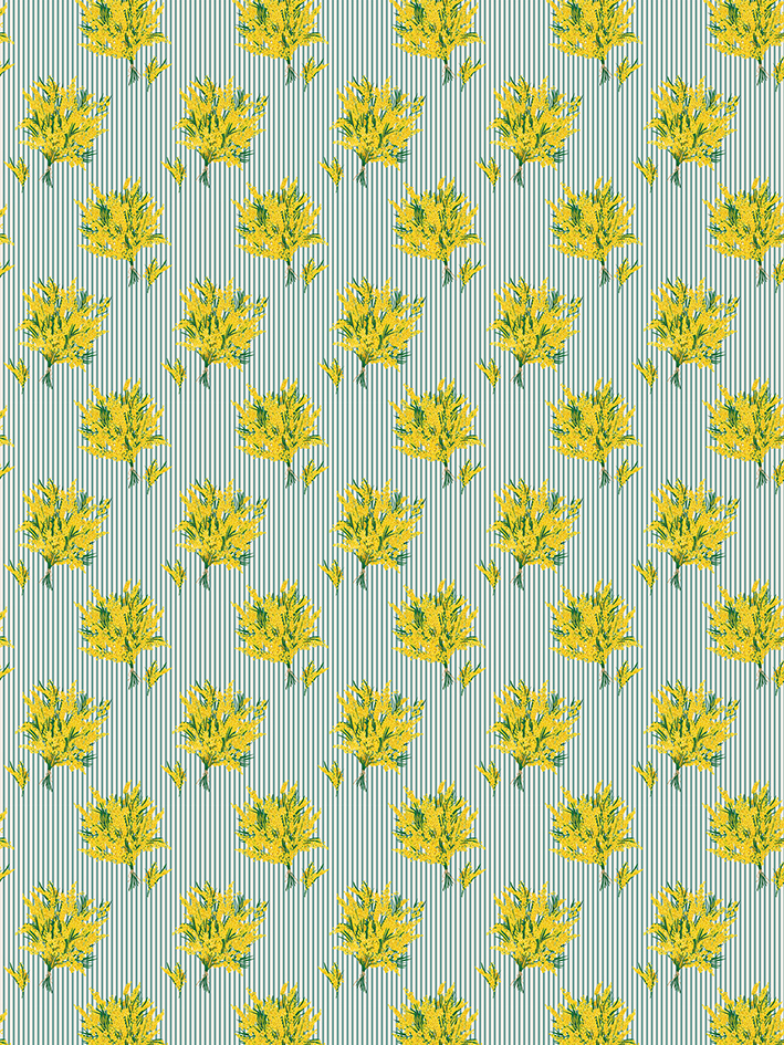 zoom colori MIMOSAS FINE RAYURE bleu