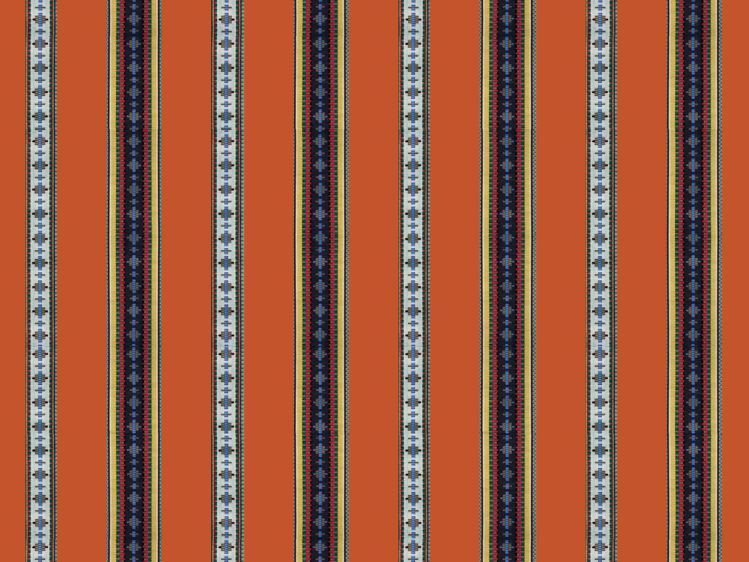 zoom colori RAYURE BRODERIE - Hamot - Madeleine Castaing orange