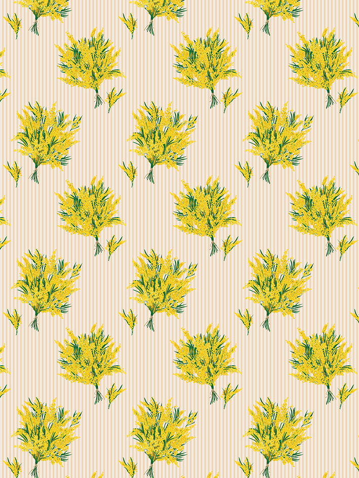 zoom colori MIMOSAS LARGE RAYURE pp rosée